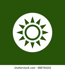   Sun  icon,vector.  Flat design.