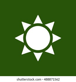   Sun  icon,vector.  Flat design.