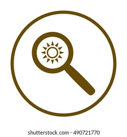   Sun  icon,vector.  Flat design.