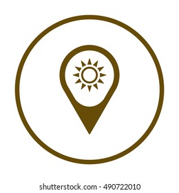   Sun  icon,vector.  Flat design.