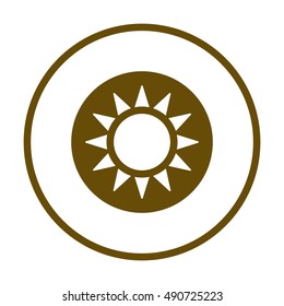   Sun  icon,vector.  Flat design.