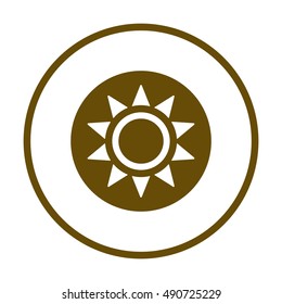   Sun  icon,vector.  Flat design.