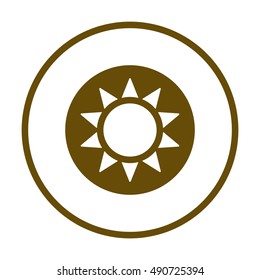   Sun  icon,vector.  Flat design.