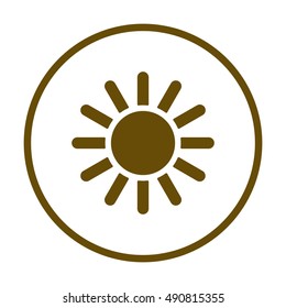   Sun  icon,vector.  Flat design.