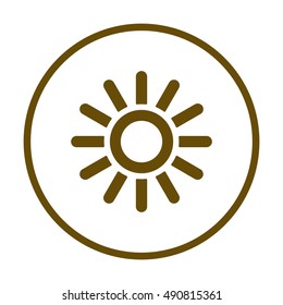   Sun  icon,vector.  Flat design.