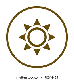   Sun  icon,vector.  Flat design.