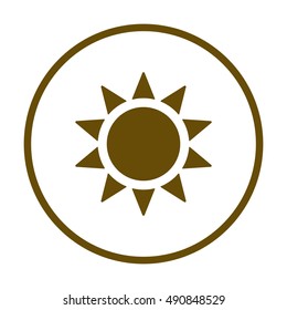   Sun  icon,vector.  Flat design.