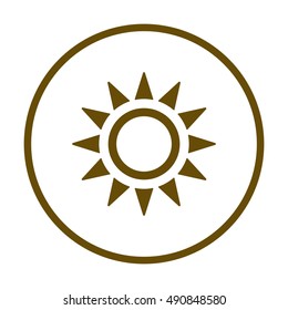   Sun  icon,vector.  Flat design.