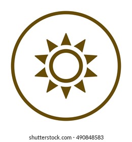   Sun  icon,vector.  Flat design.