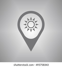   Sun  icon,vector.  Flat design.