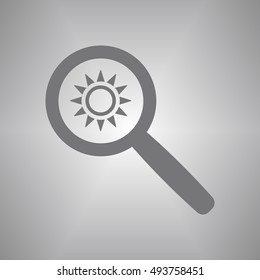   Sun  icon,vector.  Flat design.