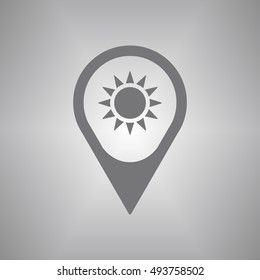   Sun  icon,vector.  Flat design.