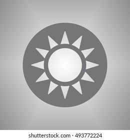   Sun  icon,vector.  Flat design.