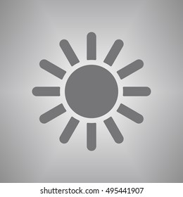   Sun  icon,vector.  Flat design.