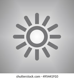   Sun  icon,vector.  Flat design.