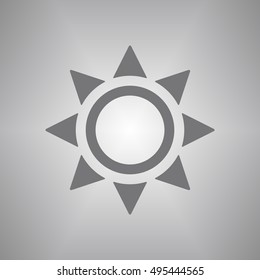   Sun  icon,vector.  Flat design.