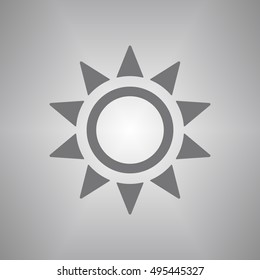   Sun  icon,vector.  Flat design.