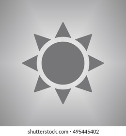   Sun  icon,vector.  Flat design.