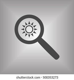   Sun  icon,vector.  Flat design.