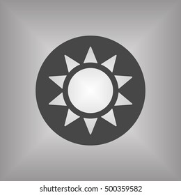   Sun  icon,vector.  Flat design.