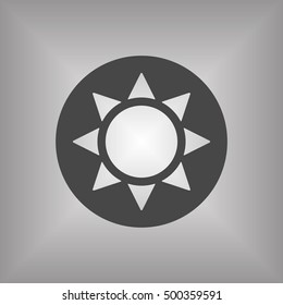   Sun  icon,vector.  Flat design.