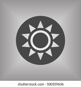   Sun  icon,vector.  Flat design.