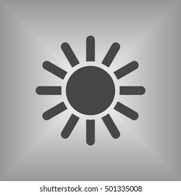   Sun  icon,vector.  Flat design.