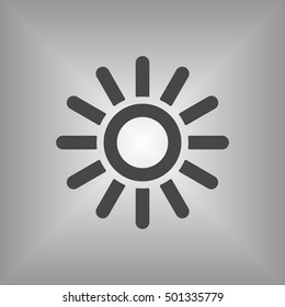   Sun  icon,vector.  Flat design.
