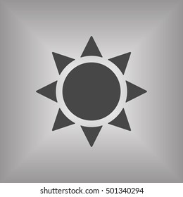   Sun  icon,vector.  Flat design.