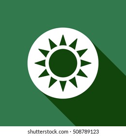   Sun  icon,vector.  Flat design.