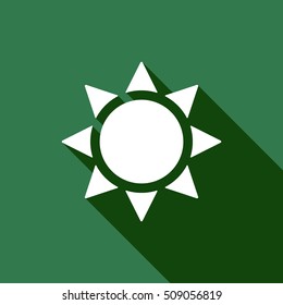   Sun  icon,vector.  Flat design.