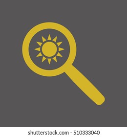   Sun  icon,vector.  Flat design.