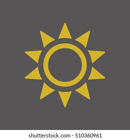   Sun  icon,vector.  Flat design.