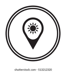   Sun  icon,vector.  Flat design.