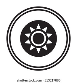   Sun  icon,vector.  Flat design.