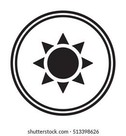   Sun  icon,vector.  Flat design.