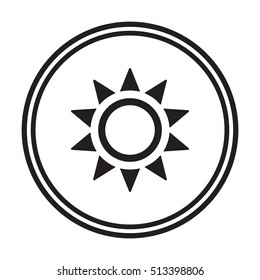   Sun  icon,vector.  Flat design.