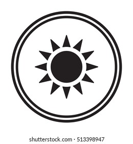   Sun  icon,vector.  Flat design.