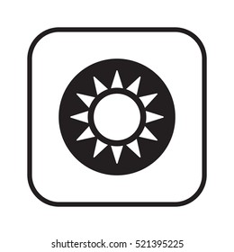   Sun  icon,vector.  Flat design.
