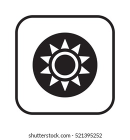   Sun  icon,vector.  Flat design.