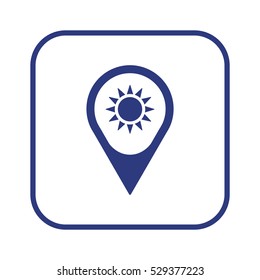   Sun  icon,vector.  Flat design.