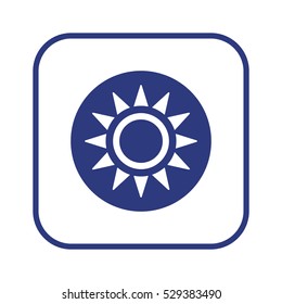   Sun  icon,vector.  Flat design.