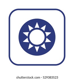   Sun  icon,vector.  Flat design.