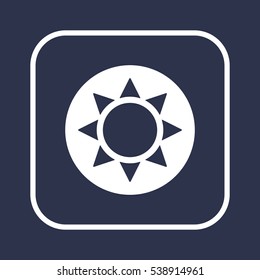   Sun  icon,vector.  Flat design.