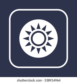   Sun  icon,vector.  Flat design.