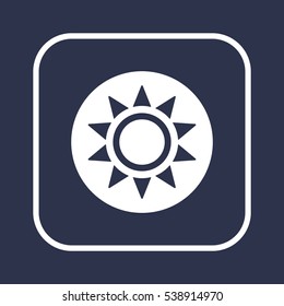   Sun  icon,vector.  Flat design.