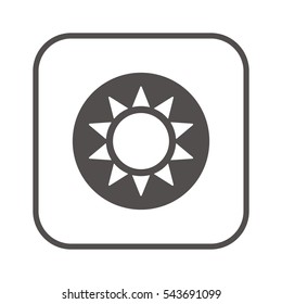   Sun  icon,vector.  Flat design.