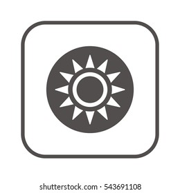   Sun  icon,vector.  Flat design.