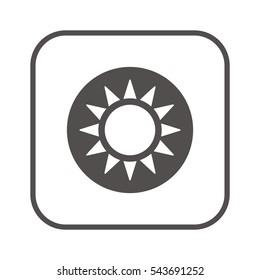   Sun  icon,vector.  Flat design.