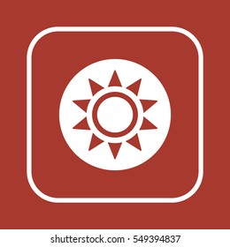   Sun  icon,vector.  Flat design.